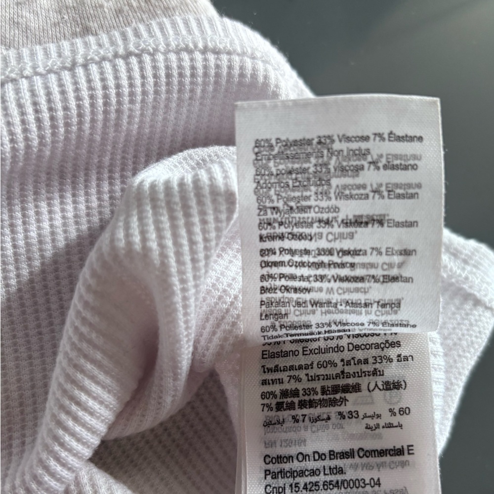 Cotton On White Crop Tank Top - Picture 5 of 7
